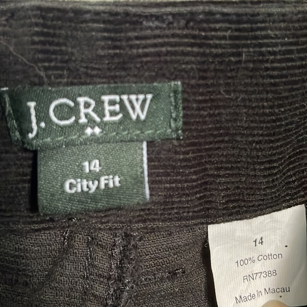 ♻️ J. Crew Factory City Wide Leg Black Corduroy Pants - Picture 8 of 10